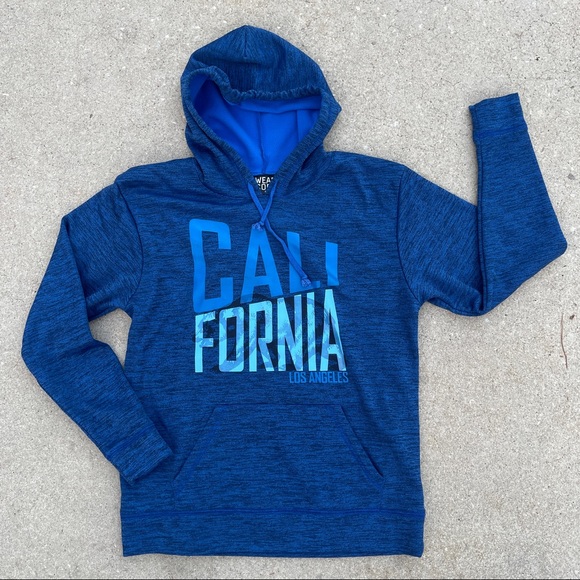 WEAR CODE California Los Angeles Blue pullover hoodie Size Small to Medium EUC - Picture 1 of 7